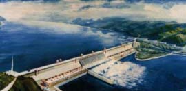 世界上最大的發(fā)電站，三峽水電站發(fā)電容量達(dá)2250萬千瓦