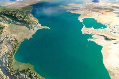 世界上最大的咸水湖，里海面積約為37.1萬平方千米